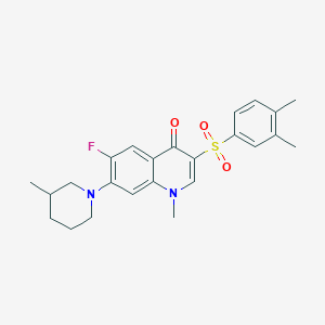 3-((3,4-dimethylphenyl)sulfonyl)-6-fluoro-1-methyl-7-(3-methylpiperidin-1-yl)quinolin-4(1H)-one