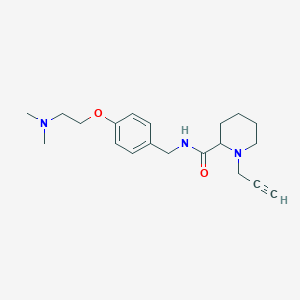 molecular formula C20H29N3O2 B2660483 N-({4-[2-(dimethylamino)ethoxy]phenyl}methyl)-1-(prop-2-yn-1-yl)piperidine-2-carboxamide CAS No. 1311438-52-4