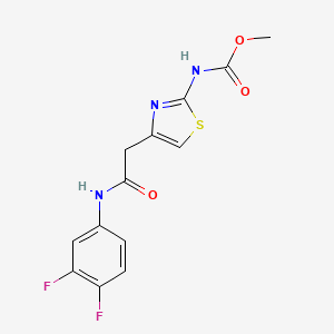 molecular formula C13H11F2N3O3S B2660487 Methyl (4-(2-((3,4-difluorophenyl)amino)-2-oxoethyl)thiazol-2-yl)carbamate CAS No. 946236-05-1