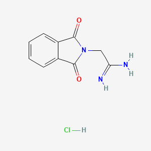 molecular formula C10H10ClN3O2 B2660491 2-(1,3-dioxo-2,3-dihydro-1H-isoindol-2-yl)ethanimidamide hydrochloride CAS No. 1920-12-3