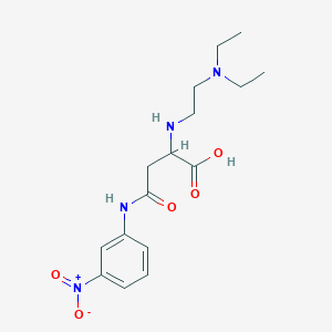 molecular formula C16H24N4O5 B2660512 2-((2-(Diethylamino)ethyl)amino)-4-((3-nitrophenyl)amino)-4-oxobutanoic acid CAS No. 1026783-35-6