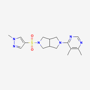 molecular formula C16H22N6O2S B2660513 4,5-dimethyl-6-{5-[(1-methyl-1H-pyrazol-4-yl)sulfonyl]-octahydropyrrolo[3,4-c]pyrrol-2-yl}pyrimidine CAS No. 2199209-34-0