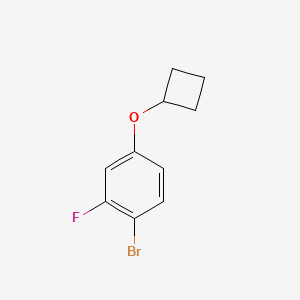 molecular formula C10H10BrFO B2660519 Benzene, 1-bromo-4-(cyclobutyloxy)-2-fluoro- CAS No. 1570139-81-9