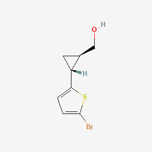 molecular formula C8H9BrOS B2660531 [(1R,2R)-2-(5-Bromothiophen-2-yl)cyclopropyl]methanol CAS No. 2490344-85-7