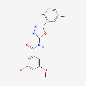 molecular formula C19H19N3O4 B2660539 N-(5-(2,5-dimethylphenyl)-1,3,4-oxadiazol-2-yl)-3,5-dimethoxybenzamide CAS No. 891117-66-1