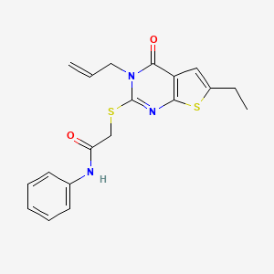2-((3-allyl-6-ethyl-4-oxo-3,4-dihydrothieno[2,3-d]pyrimidin-2-yl)thio)-N-phenylacetamide