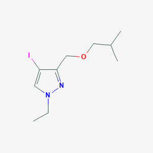 molecular formula C10H17IN2O B2660559 1-ethyl-4-iodo-3-(isobutoxymethyl)-1H-pyrazole CAS No. 1856094-75-1