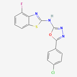 B2660579 5-(4-chlorophenyl)-N-(4-fluorobenzo[d]thiazol-2-yl)-1,3,4-oxadiazol-2-amine CAS No. 862975-22-2