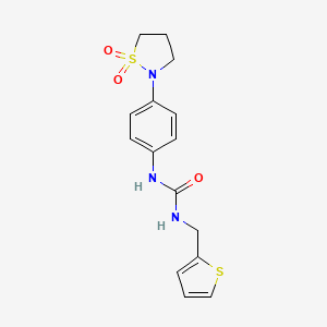 B2660580 1-(4-(1,1-Dioxidoisothiazolidin-2-yl)phenyl)-3-(thiophen-2-ylmethyl)urea CAS No. 1203081-58-6
