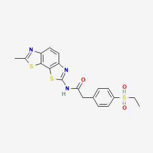 B2660583 2-(4-(ethylsulfonyl)phenyl)-N-(7-methylbenzo[1,2-d:4,3-d']bis(thiazole)-2-yl)acetamide CAS No. 941884-27-1