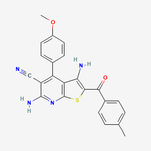 3,6-Diamino-4-(4-methoxyphenyl)-2-(4-methylbenzoyl)thieno[2,3-b]pyridine-5-carbonitrile