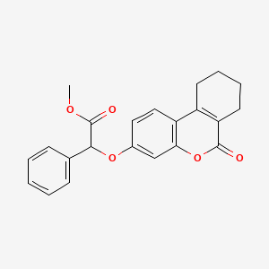 molecular formula C22H20O5 B2660610 methyl [(6-oxo-7,8,9,10-tetrahydro-6H-benzo[c]chromen-3-yl)oxy](phenyl)acetate CAS No. 670243-02-4