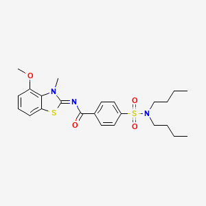 4-(dibutylsulfamoyl)-N-(4-methoxy-3-methyl-1,3-benzothiazol-2-ylidene)benzamide