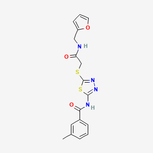 N-{5-[({[(furan-2-yl)methyl]carbamoyl}methyl)sulfanyl]-1,3,4-thiadiazol-2-yl}-3-methylbenzamide