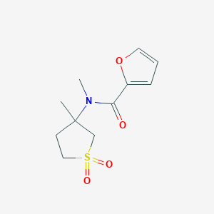 molecular formula C11H15NO4S B2660628 N-methyl-N-(3-methyl-1,1-dioxothiolan-3-yl)furan-2-carboxamide CAS No. 694516-73-9