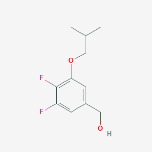 molecular formula C11H14F2O2 B2660630 (3,4-Difluoro-5-isobutoxyphenyl)methanol CAS No. 1443341-74-9