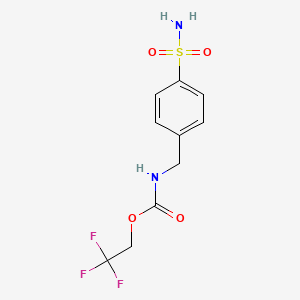 molecular formula C10H11F3N2O4S B2660632 2,2,2-trifluoroethyl N-[(4-sulfamoylphenyl)methyl]carbamate CAS No. 1209233-25-9