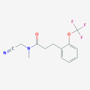 molecular formula C13H13F3N2O2 B2660640 N-(cyanomethyl)-N-methyl-3-[2-(trifluoromethoxy)phenyl]propanamide CAS No. 1333732-98-1