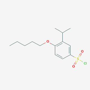 molecular formula C14H21ClO3S B2660647 3-Isopropyl-4-(pentyloxy)benzenesulfonyl chloride CAS No. 1094512-16-9