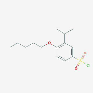 molecular formula C14H21ClO3S B2660647 3-异丙基-4-(戊氧基)苯磺酰氯 CAS No. 1094512-16-9