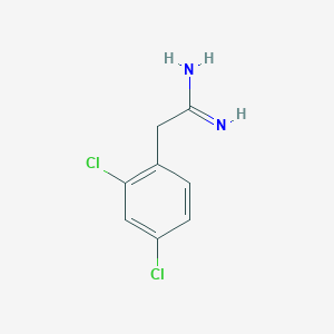 molecular formula C8H9Cl3N2 B2660653 2-(2,4-Dichlorophenyl)acetimidamide CAS No. 310466-16-1