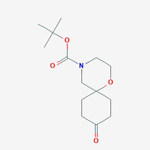 molecular formula C14H23NO4 B2660657 tert-Butyl 9-oxo-1-oxa-4-azaspiro[5.5]undecane-4-carboxylate CAS No. 1251012-92-6