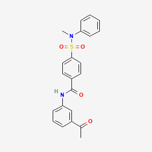 molecular formula C22H20N2O4S B2660666 N-(3-acetylphenyl)-4-[methyl(phenyl)sulfamoyl]benzamide CAS No. 330676-93-2