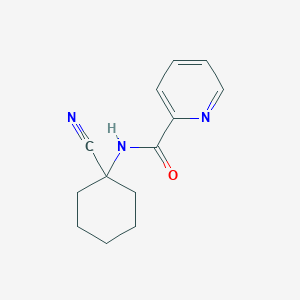 molecular formula C13H15N3O B2660682 N-(1-cyanocyclohexyl)pyridine-2-carboxamide CAS No. 1308361-08-1
