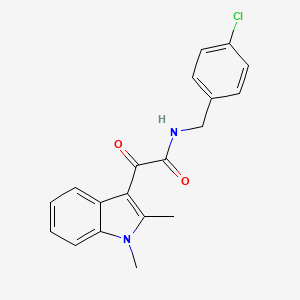 molecular formula C19H17ClN2O2 B2660687 N-(4-chlorobenzyl)-2-(1,2-dimethyl-1H-indol-3-yl)-2-oxoacetamide CAS No. 862831-13-8