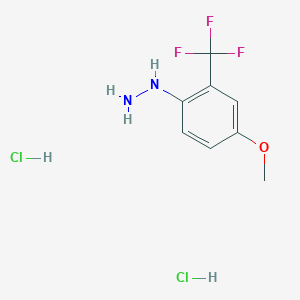 molecular formula C8H11Cl2F3N2O B2660688 [4-Methoxy-2-(trifluoromethyl)phenyl]hydrazine dihydrochloride CAS No. 1909348-47-5