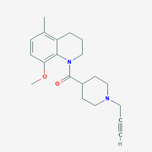 molecular formula C20H26N2O2 B2660691 8-Methoxy-5-methyl-1-[1-(prop-2-yn-1-yl)piperidine-4-carbonyl]-1,2,3,4-tetrahydroquinoline CAS No. 1311621-19-8