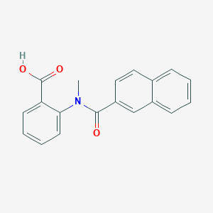 molecular formula C19H15NO3 B2660705 2-[Methyl(naphthalen-2-ylcarbonyl)amino]benzoic acid CAS No. 74480-77-6