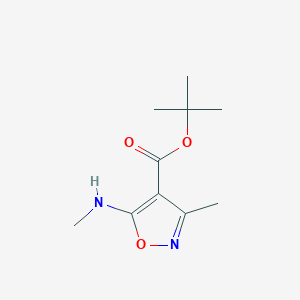 molecular formula C10H16N2O3 B2660707 Tert-butyl 3-methyl-5-(methylamino)-1,2-oxazole-4-carboxylate CAS No. 2248400-45-3
