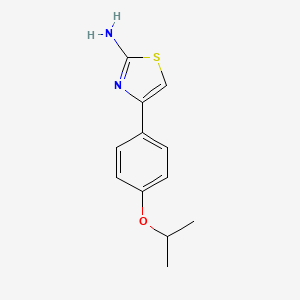 molecular formula C12H14N2OS B2660712 4-(4-Isopropoxy-phenyl)-thiazol-2-ylamine CAS No. 15850-31-4