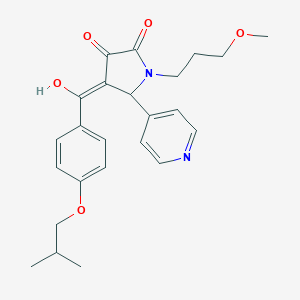 molecular formula C24H28N2O5 B266076 3-hydroxy-4-(4-isobutoxybenzoyl)-1-(3-methoxypropyl)-5-(4-pyridinyl)-1,5-dihydro-2H-pyrrol-2-one 