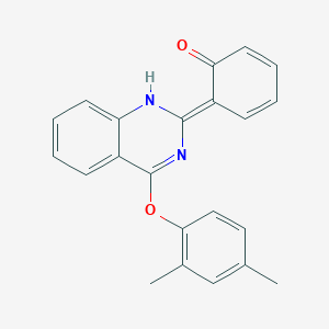 molecular formula C22H18N2O2 B266077 (6E)-6-[4-(2,4-dimethylphenoxy)-1H-quinazolin-2-ylidene]cyclohexa-2,4-dien-1-one 