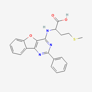 molecular formula C21H19N3O3S B2660779 4-(Methylthio)-2-((2-phenylbenzofuro[3,2-d]pyrimidin-4-yl)amino)butanoic acid CAS No. 1009755-86-5