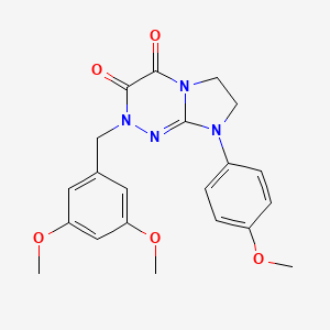molecular formula C21H22N4O5 B2660805 2-(3,5-dimethoxybenzyl)-8-(4-methoxyphenyl)-7,8-dihydroimidazo[2,1-c][1,2,4]triazine-3,4(2H,6H)-dione CAS No. 941996-06-1