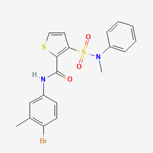 molecular formula C19H17BrN2O3S2 B2660819 N-(4-bromo-3-methylphenyl)-3-[methyl(phenyl)sulfamoyl]thiophene-2-carboxamide CAS No. 1105246-37-4