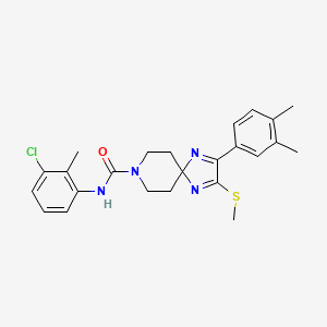 N-(3-chloro-2-methylphenyl)-2-(3,4-dimethylphenyl)-3-(methylthio)-1,4,8-triazaspiro[4.5]deca-1,3-diene-8-carboxamide