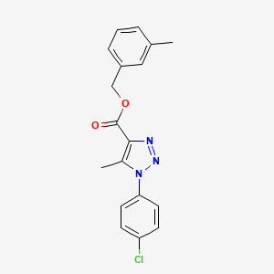 molecular formula C18H16ClN3O2 B2660845 3-methylbenzyl 1-(4-chlorophenyl)-5-methyl-1H-1,2,3-triazole-4-carboxylate CAS No. 946214-40-0