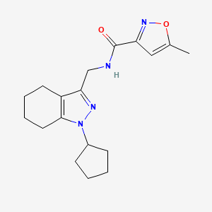 B2660851 N-((1-cyclopentyl-4,5,6,7-tetrahydro-1H-indazol-3-yl)methyl)-5-methylisoxazole-3-carboxamide CAS No. 1448036-64-3