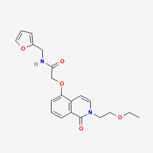 B2660856 2-[2-(2-ethoxyethyl)-1-oxoisoquinolin-5-yl]oxy-N-(furan-2-ylmethyl)acetamide CAS No. 898412-03-8
