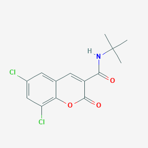 B2660866 N-tert-butyl-6,8-dichloro-2-oxochromene-3-carboxamide CAS No. 701940-72-9