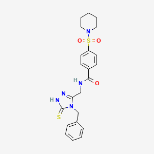 B2660874 N-((4-benzyl-5-thioxo-4,5-dihydro-1H-1,2,4-triazol-3-yl)methyl)-4-(piperidin-1-ylsulfonyl)benzamide CAS No. 392248-20-3