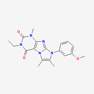 B2660882 2-Ethyl-6-(3-methoxyphenyl)-4,7,8-trimethylpurino[7,8-a]imidazole-1,3-dione CAS No. 877644-86-5