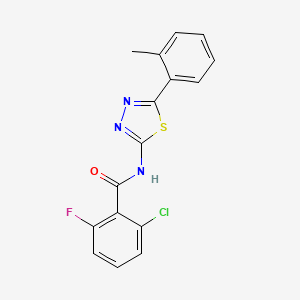 B2660886 2-chloro-6-fluoro-N-(5-(o-tolyl)-1,3,4-thiadiazol-2-yl)benzamide CAS No. 391863-32-4