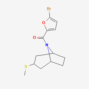 (5-bromofuran-2-yl)((1R,5S)-3-(methylthio)-8-azabicyclo[3.2.1]octan-8-yl)methanone