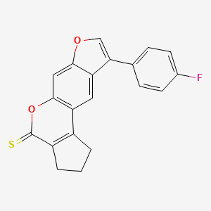 9-(4-fluorophenyl)-2,3-dihydrocyclopenta[c]furo[3,2-g]chromene-4(1H)-thione