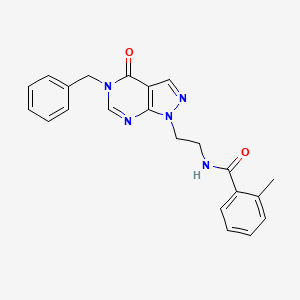 N-(2-(5-benzyl-4-oxo-4,5-dihydro-1H-pyrazolo[3,4-d]pyrimidin-1-yl)ethyl)-2-methylbenzamide